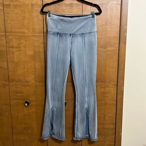 Stone washed denim jeans